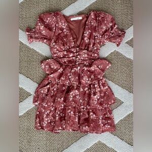 Altar'd State Dusty Rose Floral Dress